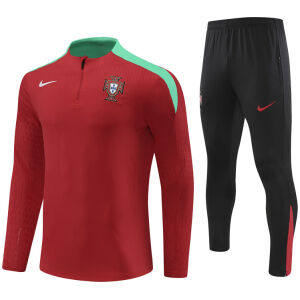 Mens Portugal Training Suit Red 2024