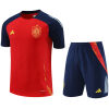 Mens Spain Short Training Suit Red 2024