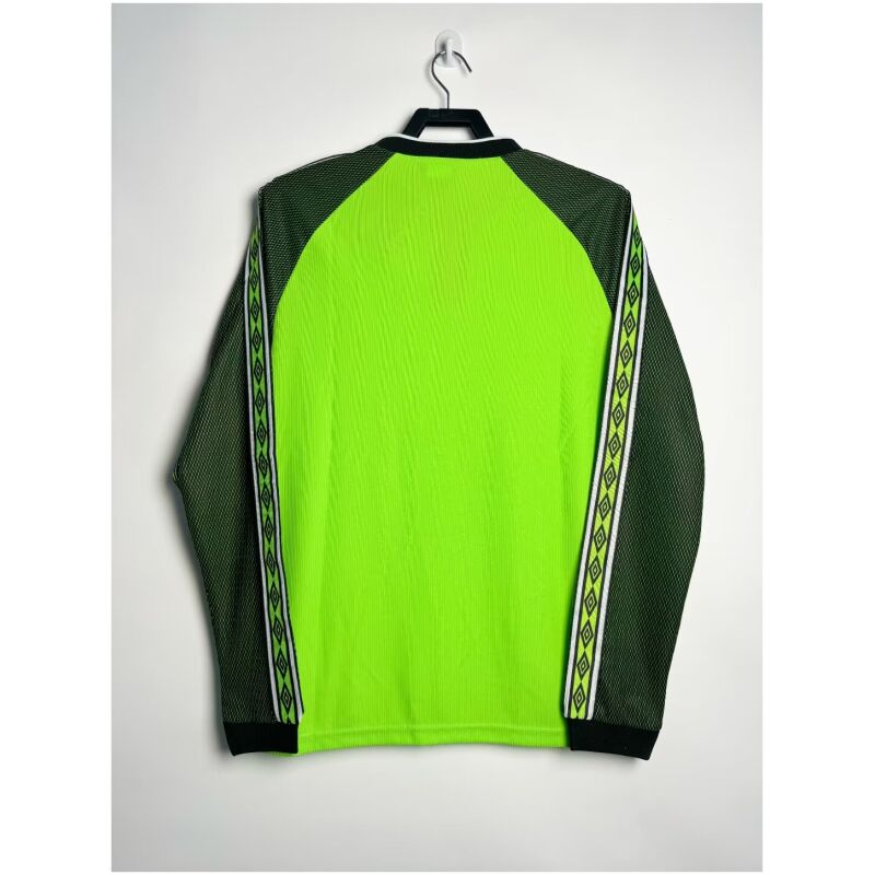 Mens Manchester United Retro Goalkeeper Green Jersey Long Sleeve 1998/99