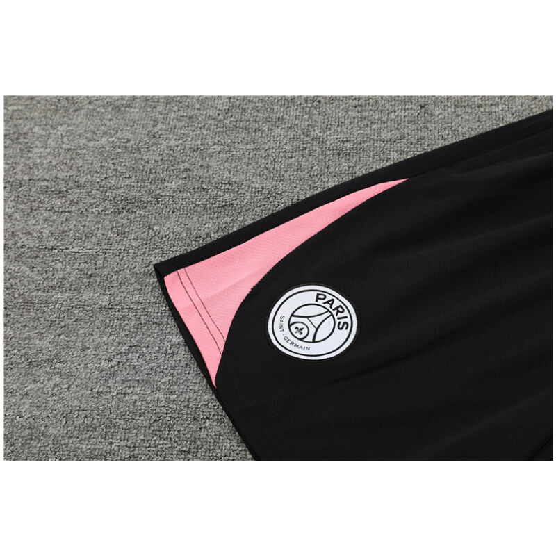 Mens PSG Short Training Suit Black – Pink 2024/25