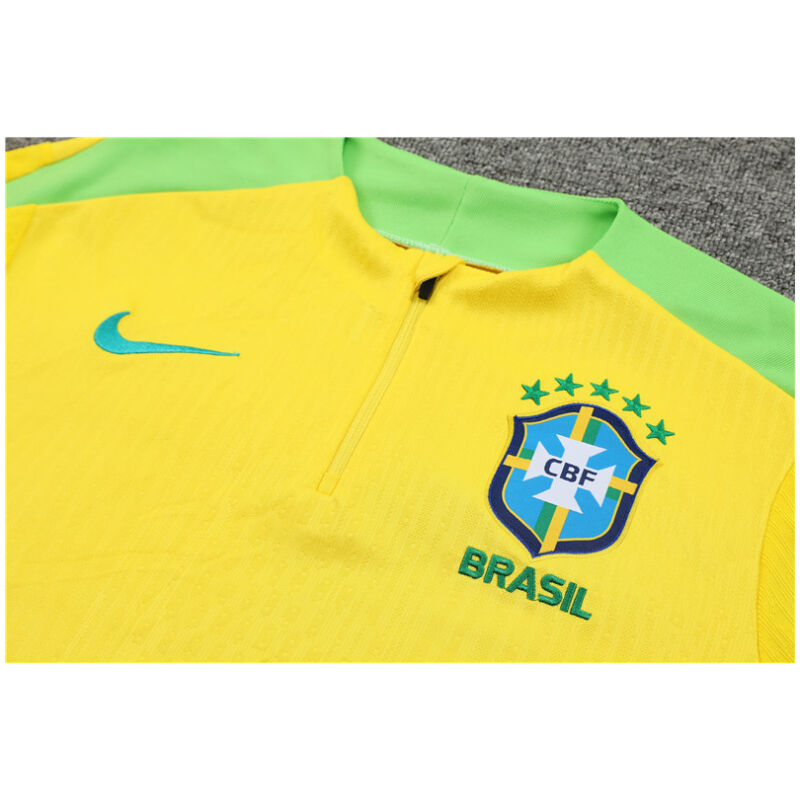 Mens Brazil Training Suit Yellow 2024
