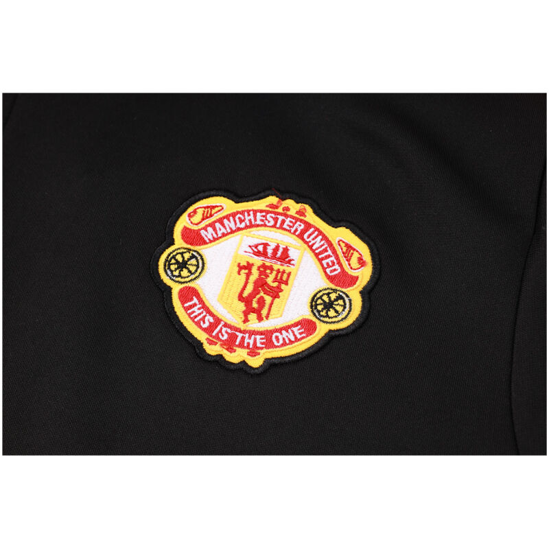 Mens Manchester United Jacket + Pants Training Suit Black 2024/25