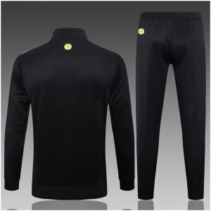 Kids Manchester United Jacket + Pants Training Suit Black 2024/25