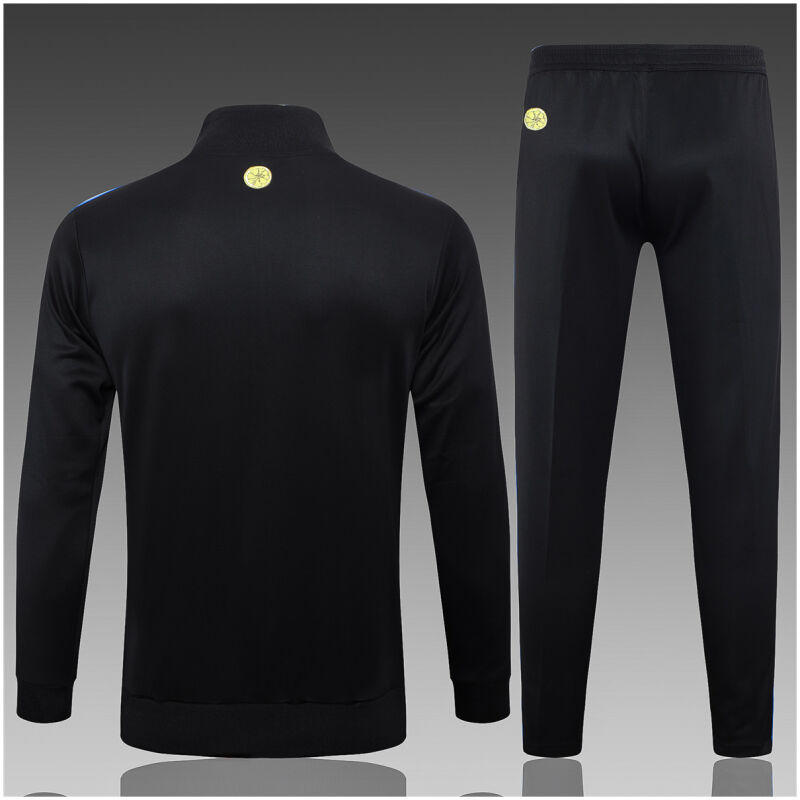 Kids Manchester United Jacket + Pants Training Suit Black 2024/25