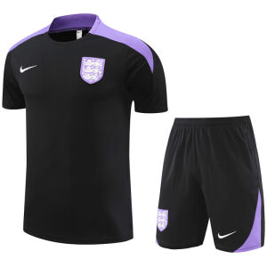 Mens England Short Training Suit Black 2024