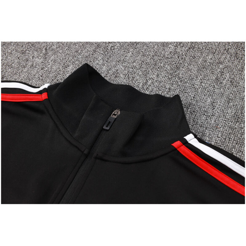 Mens Manchester United Jacket + Pants Training Suit Black 2024/25