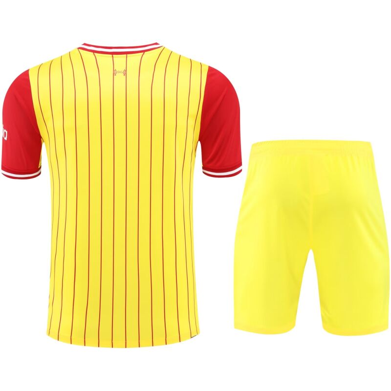 Mens Liverpool Short Training Suit Yellow 2024/25