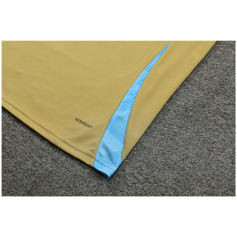 Mens Argentina Short Training Suit Gold 2024