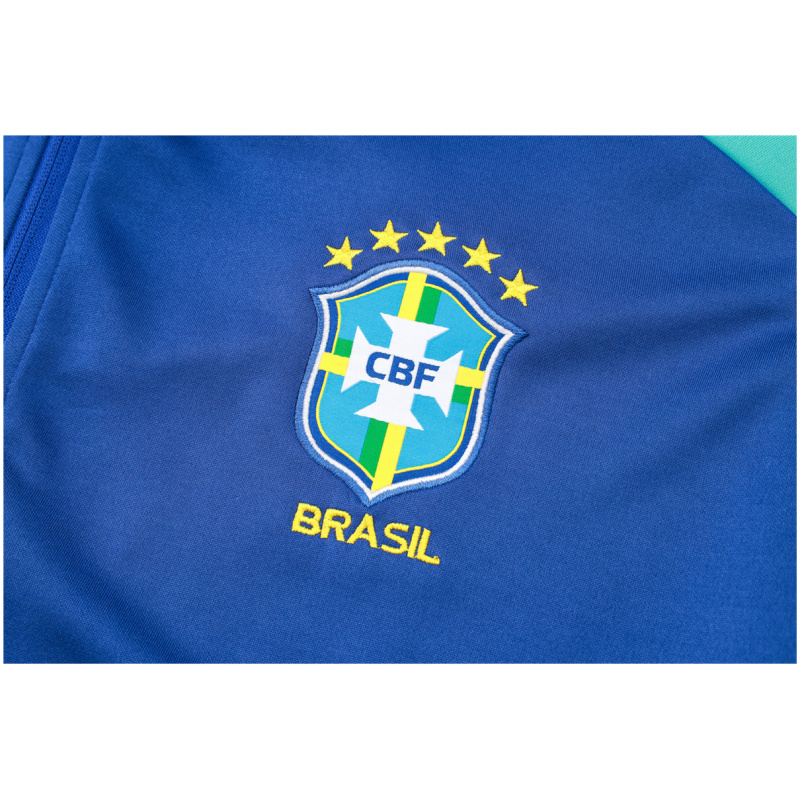 Mens Brazil Jacket + Pants Training Suit Blue 2024