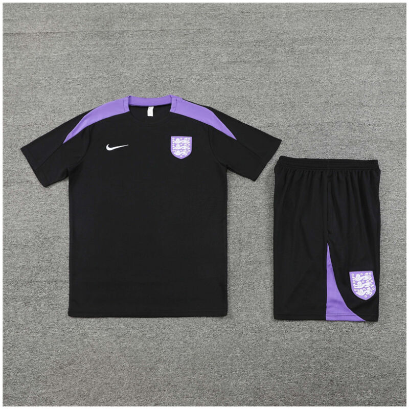 Kids England Short Training Suit Black 2024