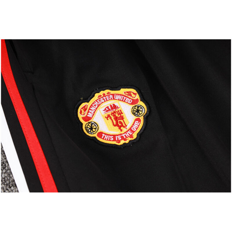 Mens Manchester United Jacket + Pants Training Suit Black 2024/25
