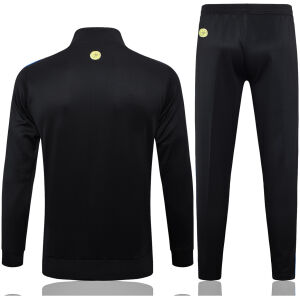 Mens Manchester United Jacket + Pants Training Suit Black 2024/25