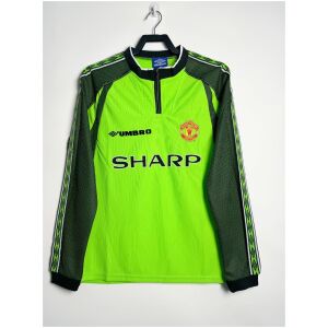Mens Manchester United Retro Goalkeeper Green Jersey Long Sleeve 1998/99
