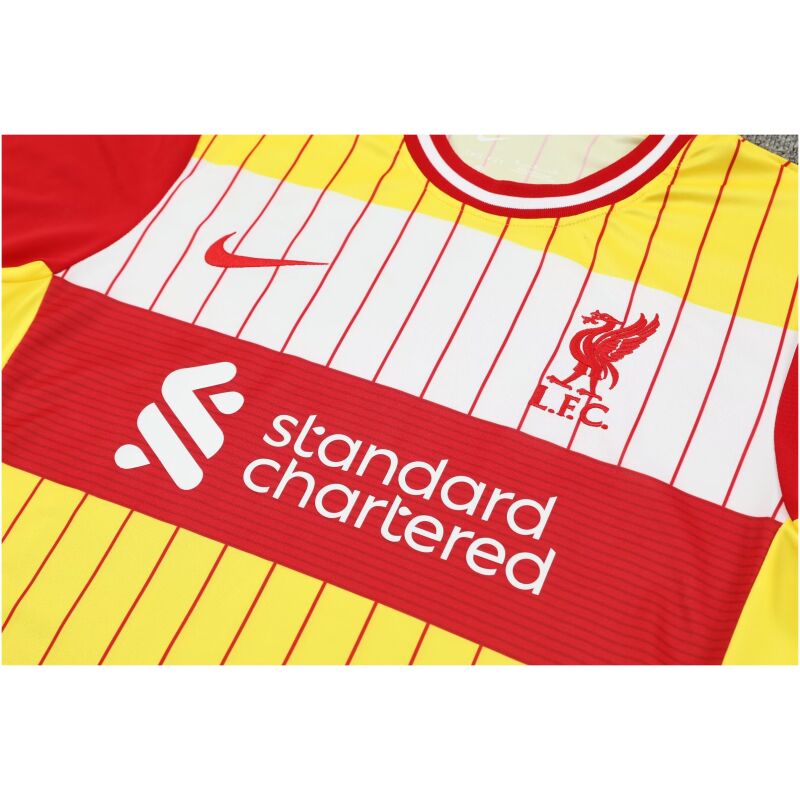 Mens Liverpool Short Training Suit Yellow 2024/25