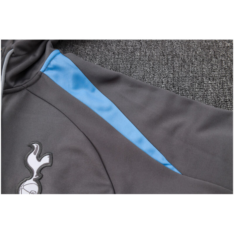 Mens Tottenham Hotspur Hoodie Sweatshirt + Pants Training Suit Dark Grey 2024/25