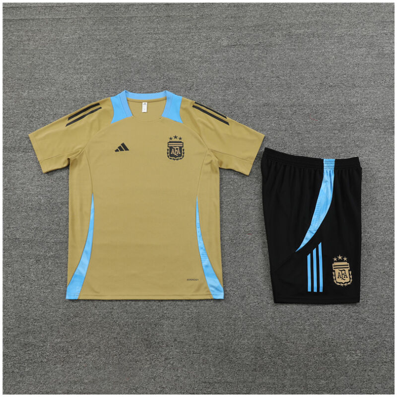 Kids Argentina Short Training Suit Gold 2024