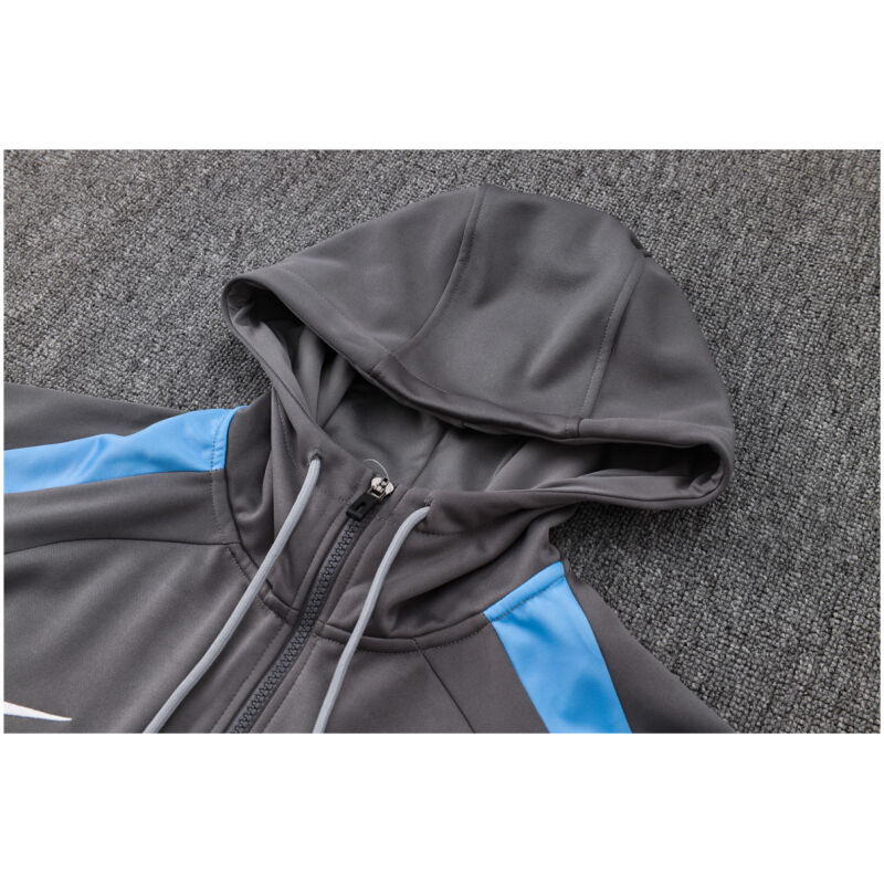 Mens Tottenham Hotspur Hoodie Sweatshirt + Pants Training Suit Dark Grey 2024/25