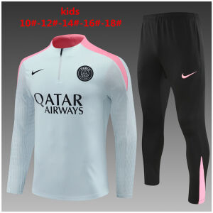 Kids PSG Training Suit Light Grey 2024/25