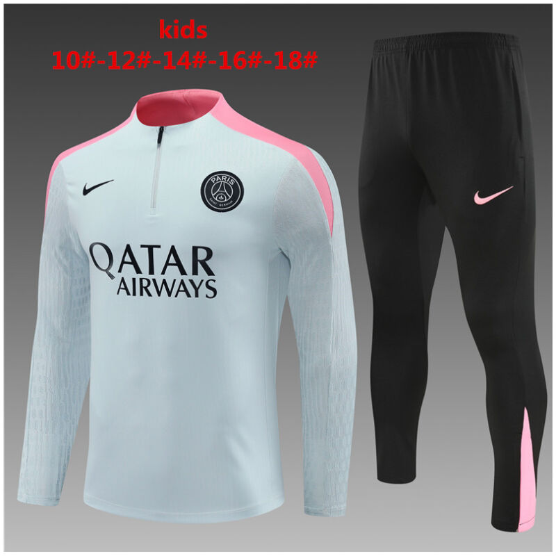 Kids PSG Training Suit Light Grey 2024/25