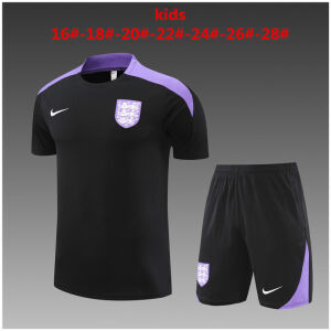 Kids England Short Training Suit Black 2024