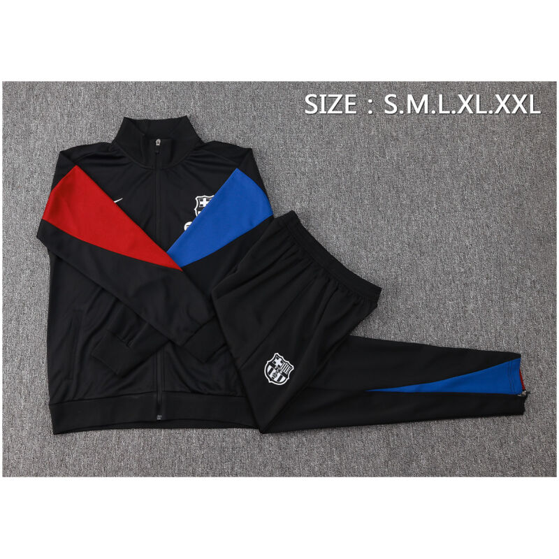 Mens Barcelona Jacket + Pants Training Suit Black 2024/25