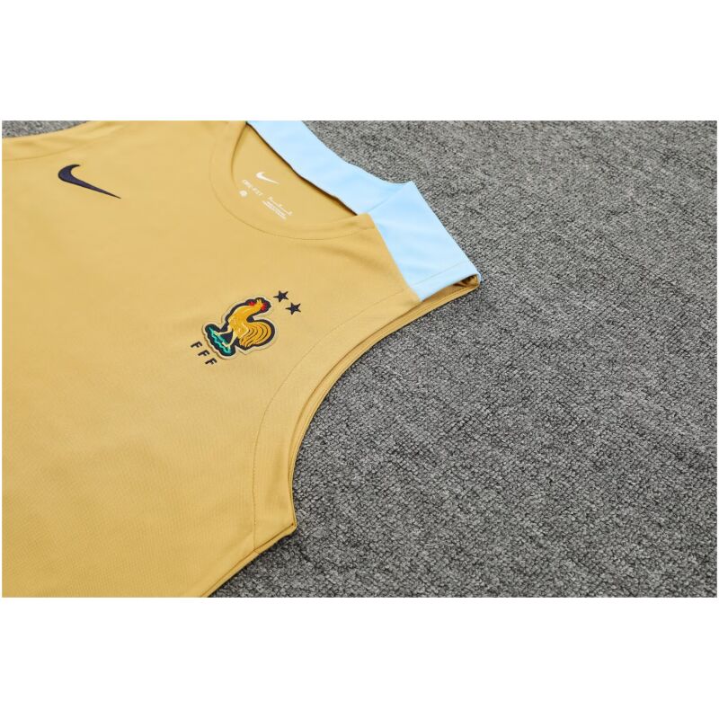 Mens France Singlet Suit Gold 2024