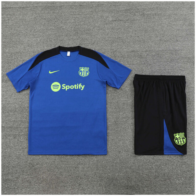 Kids Barcelona Short Training Suit Blue 2024/25