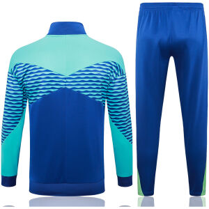Mens Brazil Jacket + Pants Training Suit Blue 2024