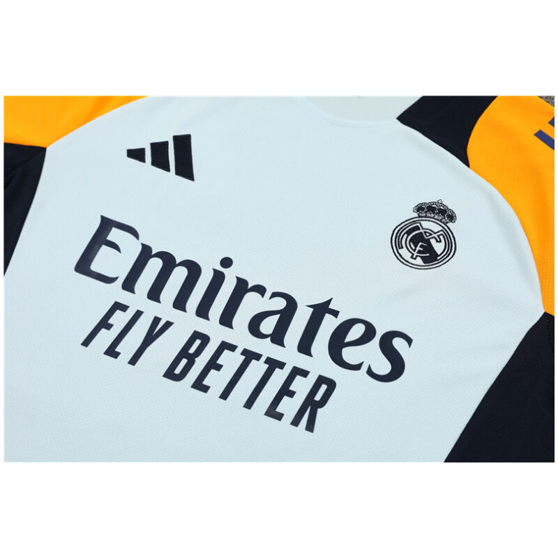 Mens Real Madrid Short Training Suit Light Blue 2024/25