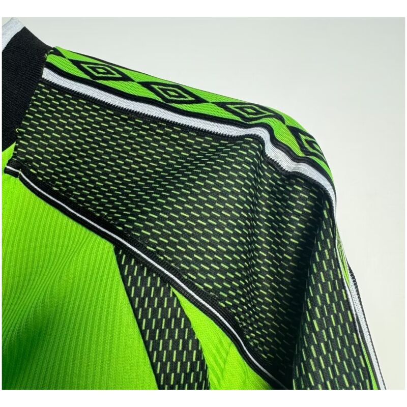 Mens Manchester United Retro Goalkeeper Green Jersey Long Sleeve 1998/99