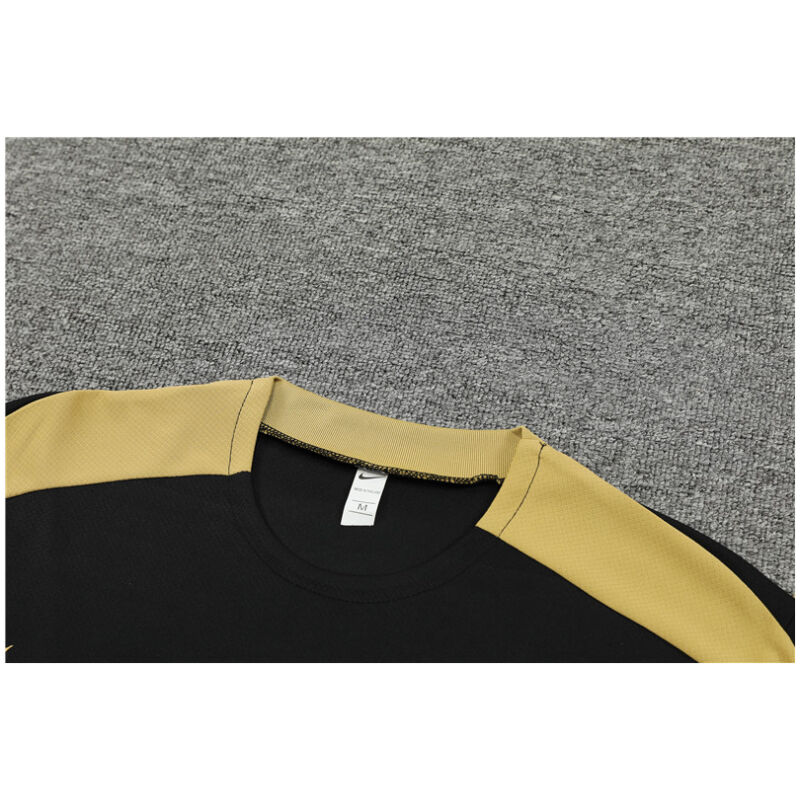 Mens PSG Short Training Suit Black – Gold 2024/25