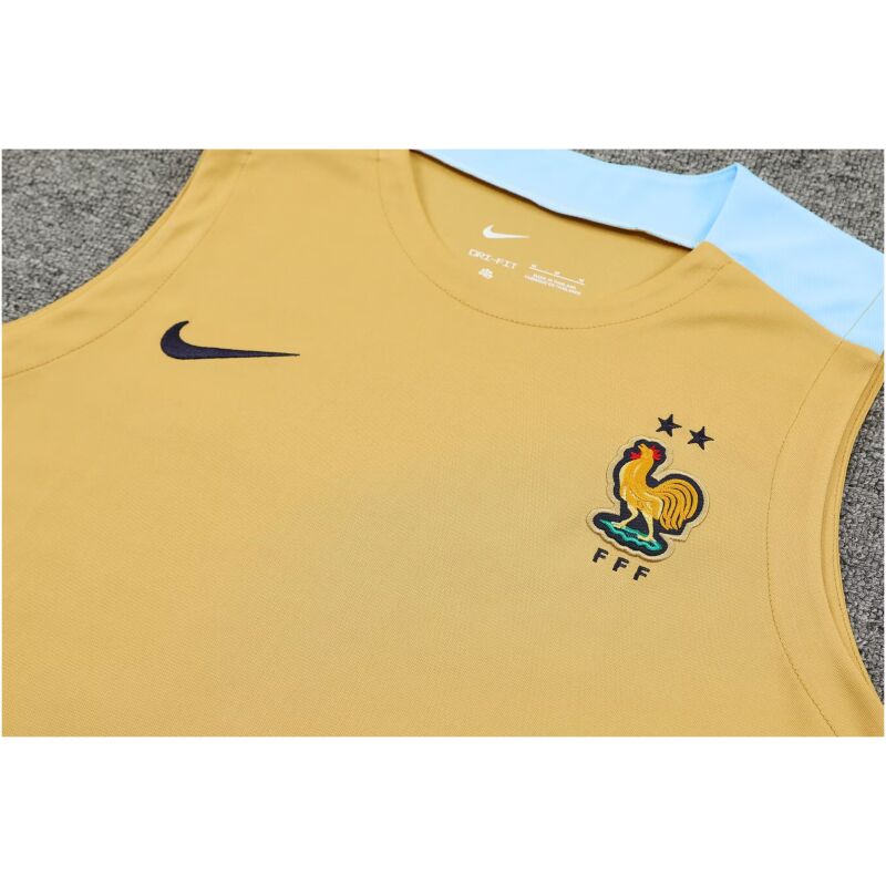 Mens France Singlet Suit Gold 2024