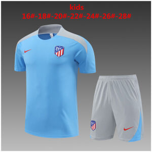 Kids Atletico Madrid Short Training Suit Light Blue 2024/25