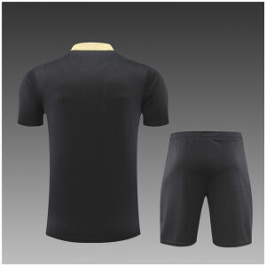 Kids PSG Short Training Suit Black – Gold 2024/25