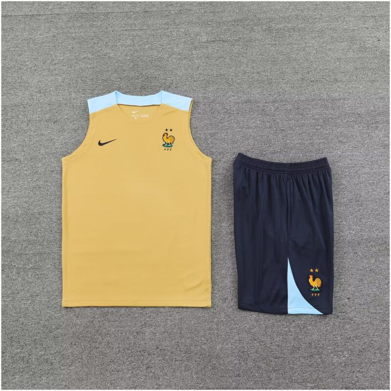 Mens France Singlet Suit Gold 2024