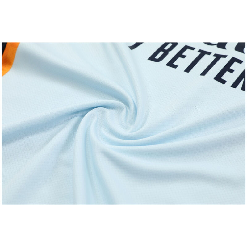 Mens Real Madrid Short Training Suit Light Blue 2024/25