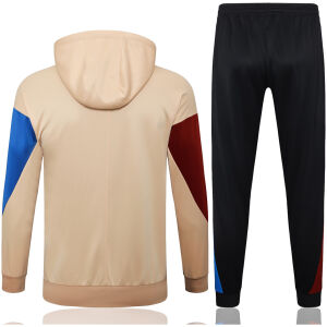Mens Barcelona Hoodie Jacket + Pants Training Suit Gold 2024/25