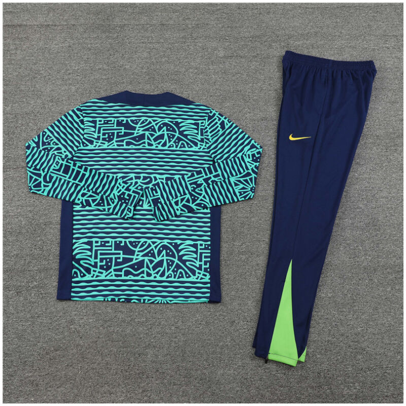 Kids Brazil Training Suit Blue 2024