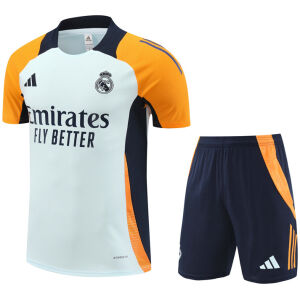 Mens Real Madrid Short Training Suit Light Blue 2024/25