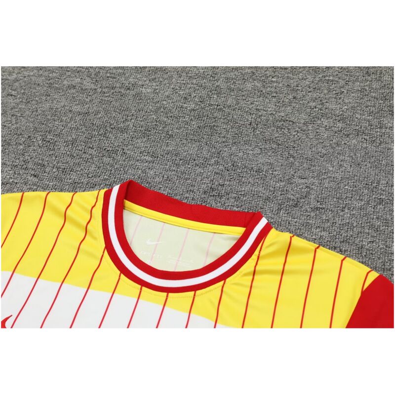 Mens Liverpool Short Training Suit Yellow 2024/25