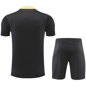 Mens PSG Short Training Suit Black – Gold 2024/25