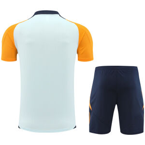 Mens Real Madrid Short Training Suit Light Blue 2024/25