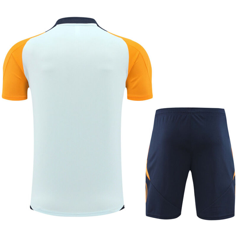 Mens Real Madrid Short Training Suit Light Blue 2024/25