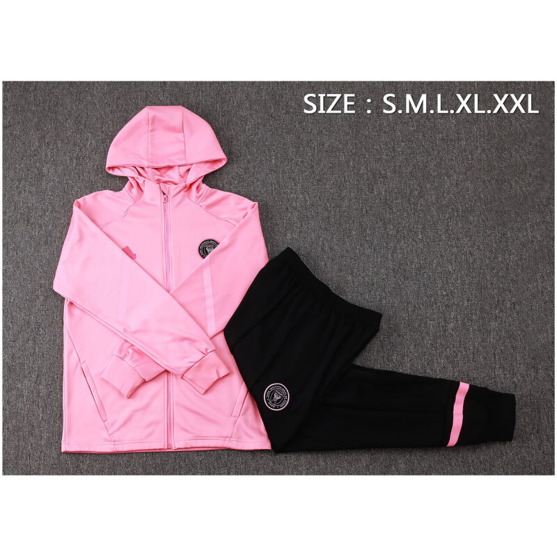 Mens Inter Miami C.F. Hoodie Jacket + Pants Training Suit Pink 2024/25