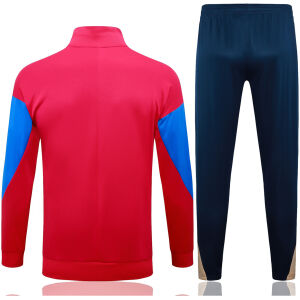 Mens Barcelona Jacket + Pants Training Suit Red 2024/25