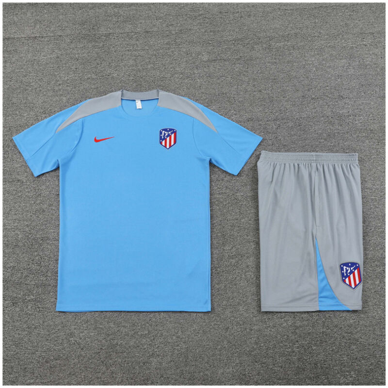 Kids Atletico Madrid Short Training Suit Light Blue 2024/25