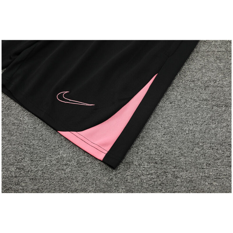 Mens PSG Short Training Suit Black – Pink 2024/25