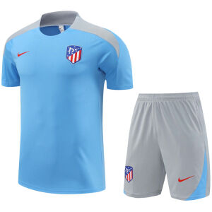 Mens Atletico Madrid Short Training Suit Light Blue 2024/25