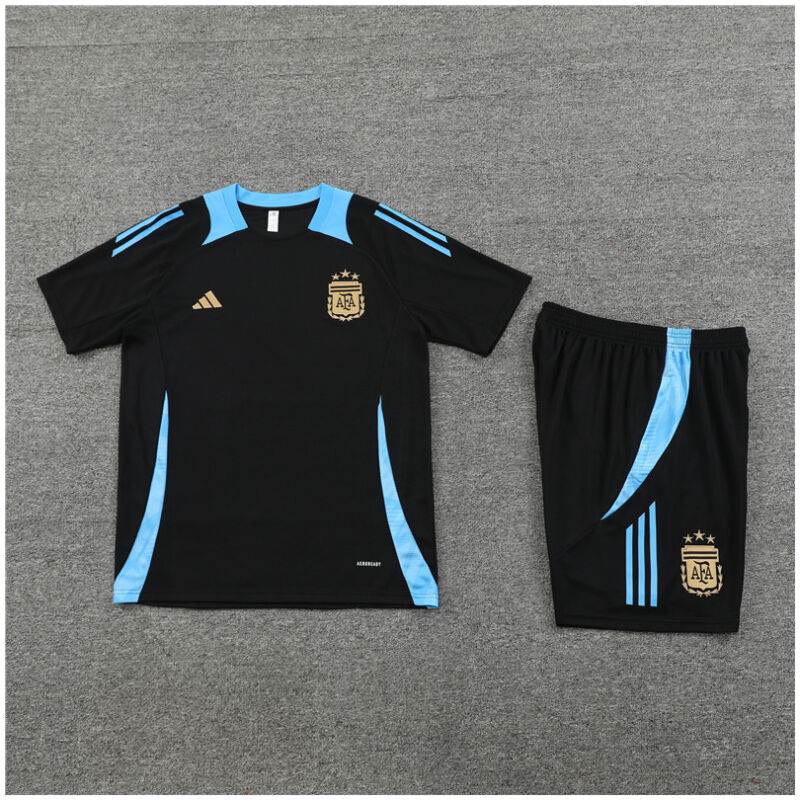 Kids Argentina Short Training Suit Black 2024