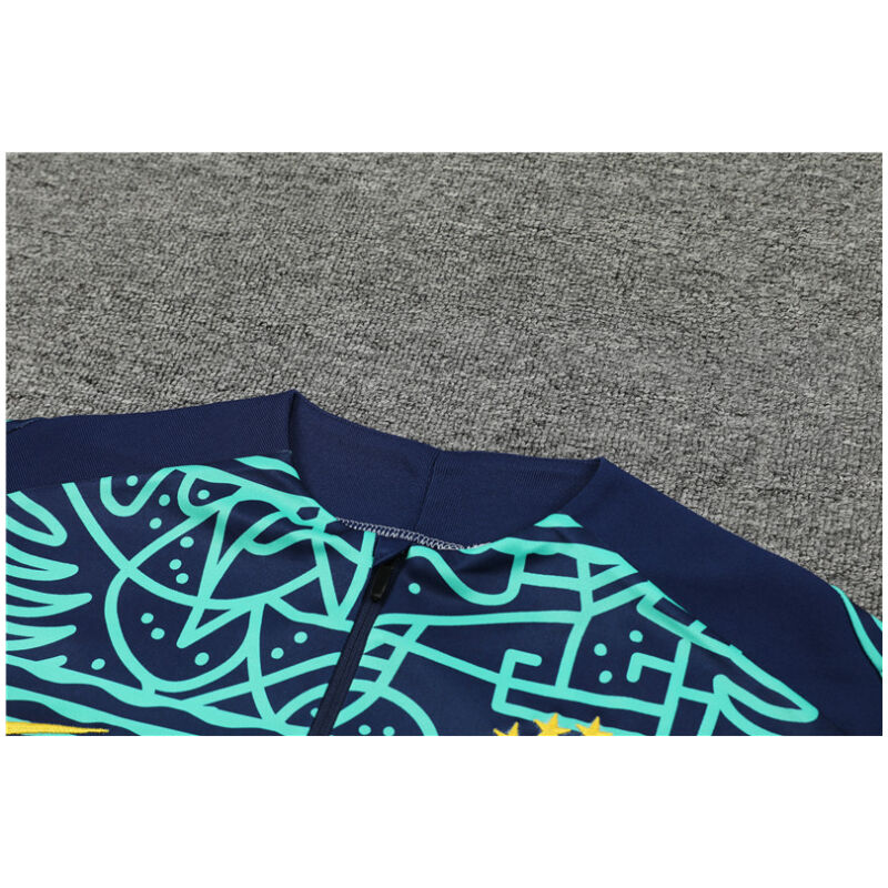 Mens Brazil Training Suit Blue 2024